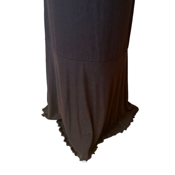Chico’s Dark Brown Flowy High-Low Maxi Dress - Picture 11 of 13